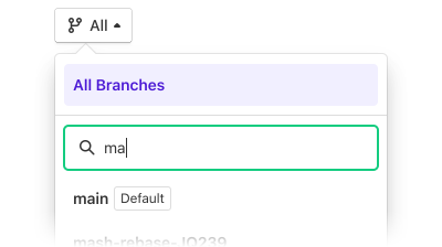 Filter builds by branch