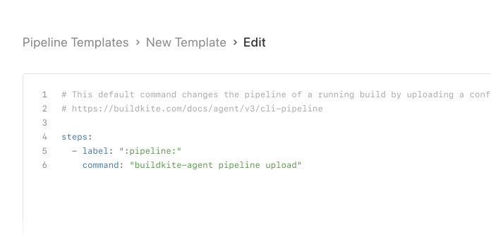 Pipeline templates